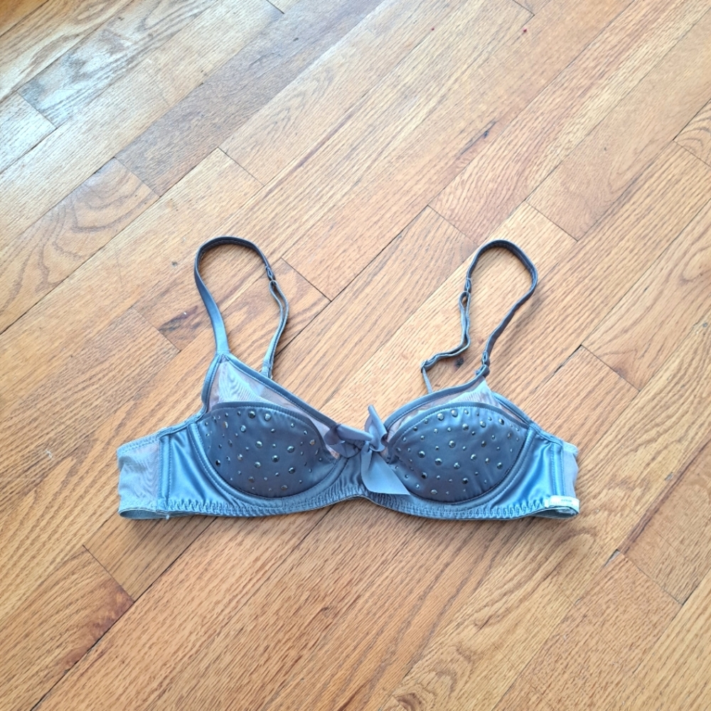 Aerie Silver Pretty Luxuries Bra Sz 34A